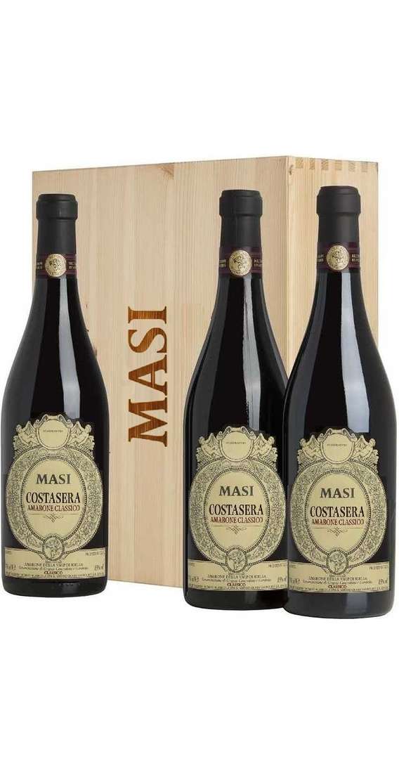 Vertical Amarone Valpolicella "Costasera" 2017-18-19 en caisse bois