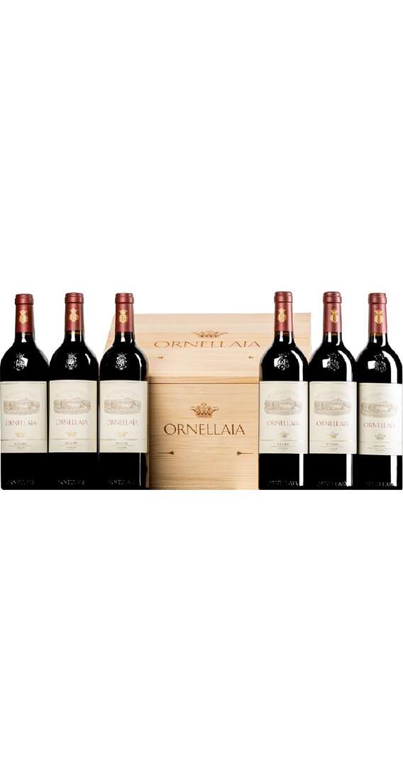 Vertical  Bolgheri Superiore Ornellaia DOC 17-18-19-20-21-22 in wooden box