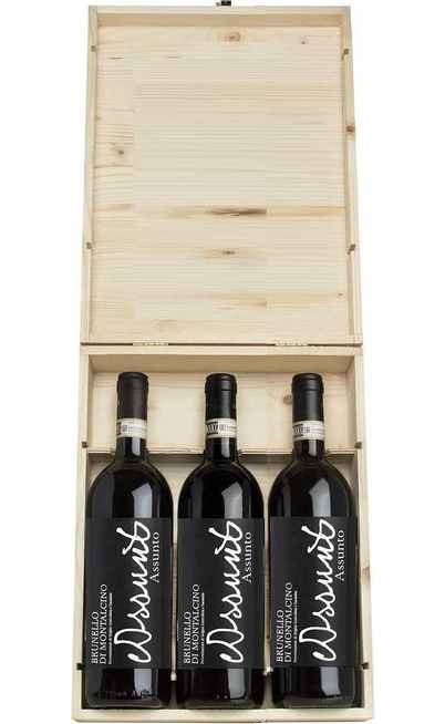 Vertical Brunello di Montalcino "Assunto" DOCG 2012 - 2013 - 2016 en coffret bois [Bellaria]