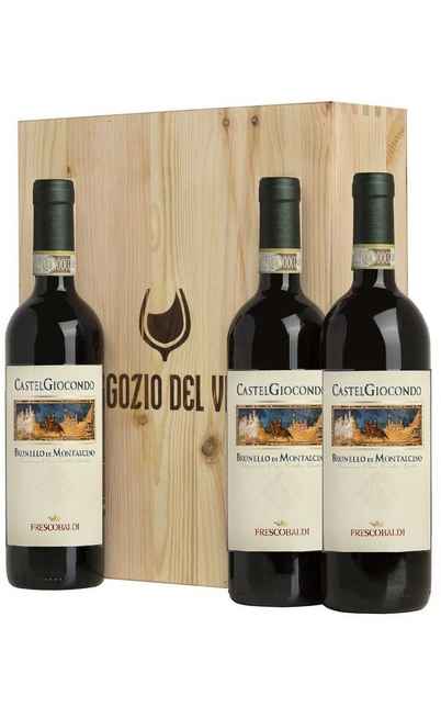 Vertical Brunello di Montalcino "Castelgiocondo" DOCG 2013 - 2015- 2016 en caisse bois [CASTELGIOCONDO FRESCOBALDI]