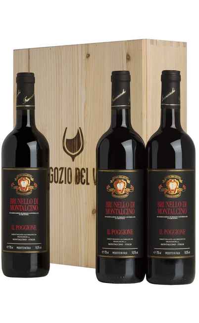 Vertical Brunello Montalcino 2013 - 2014 - 2016 en coffret bois [Il Poggione]