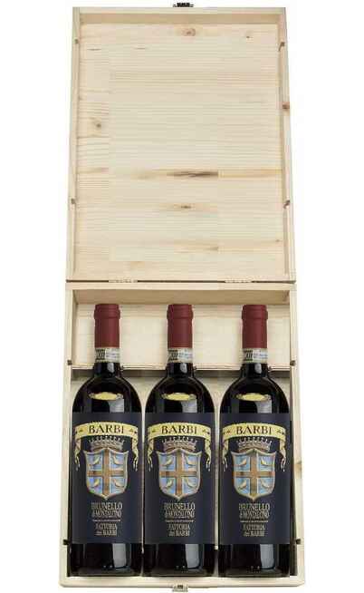 Verticale Brunello di Montalcino 2011-17-18  "Etichetta Blu" DOCG in Wooden Box [BARBI]