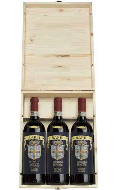 Verticale Brunello di Montalcino 2017-18-19  "Etichetta Blu" DOCG in Wooden Box [BARBI]