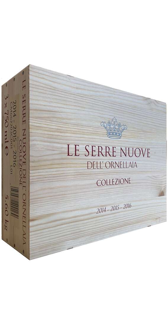 Verticale COLLEZIONE Bolgheri Le Serre Nuove DOC 2014-2015-2016 in wooden box