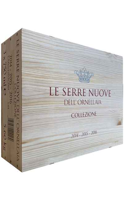 Verticale COLLEZIONE Bolgheri Le Serre Nuove DOC 2014-2015-2016 in wooden box [ORNELLAIA FRESCOBALDI]