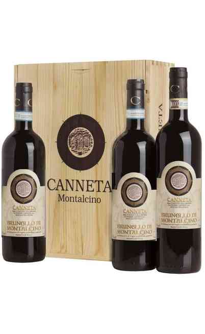 Vertikale Holzkiste Brunello di Montalcino DOCG 2016 - 2017 - 2018 Vertikale Holzkiste Brunello di Montalcino DOCG 2016 - 2017 - 2018