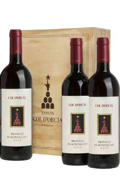 Vertikaler Brunello di Montalcino 2017 - 2018 - 2019 in Holzkiste Vertikaler Brunello di Montalcino 2017 - 2018 - 2019 in Holzkiste