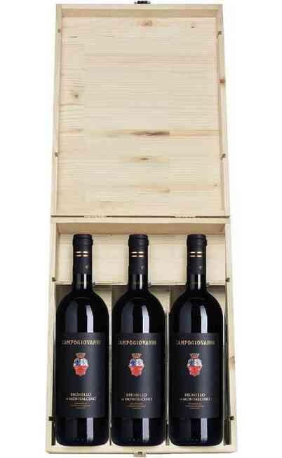 Vertikaler Brunello di Montalcino 2018 - 2019 - 2020 in Holzkiste