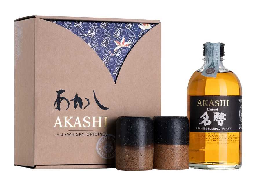 Whisky Akashi Meïsei Special Pack Astucciato con 2 Bicchieri, GIAPPONE,  AKASHI 