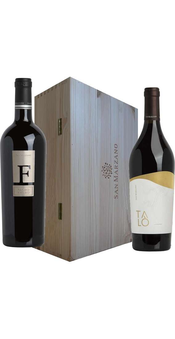 Wooden Box 2 San Marzano Winert Negroamaro