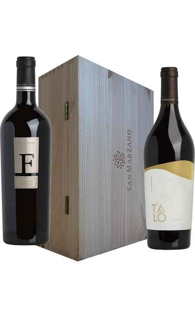 Wooden Box 2 San Marzano Winert Negroamaro [San Marzano]