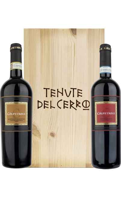Wooden Box 2 Wines Colpetrone Winery [COLPETRONE FATTORIA DEL CERRO]