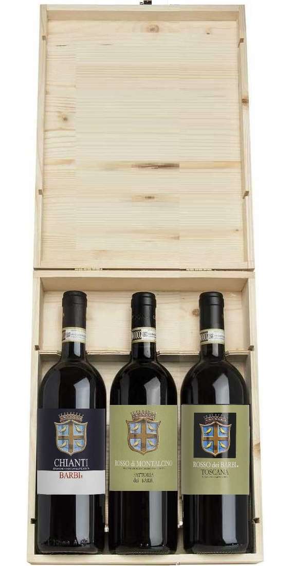 Wooden Box 3 Wines Barbi Winery