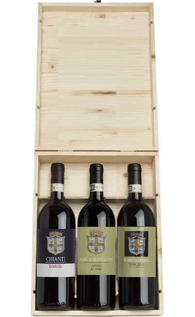 Wooden Box 3 Wines Barbi Winery [BARBI]