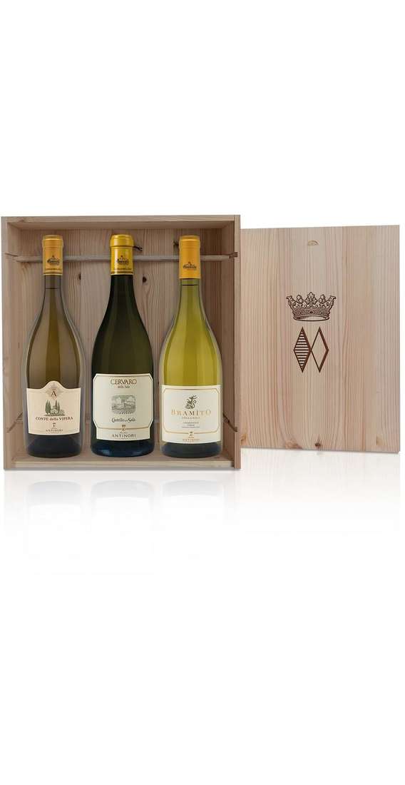 Wooden Box 3 Wines - Cervaro, Bramito e Conte della Vipera 