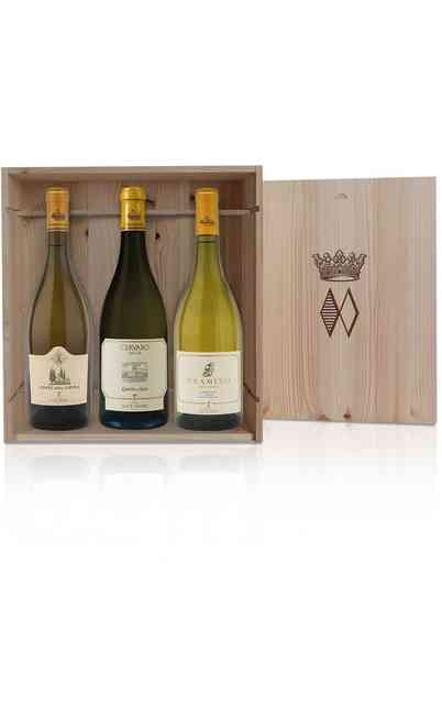 Wooden Box 3 Wines - Cervaro, Bramito e Conte della Vipera 