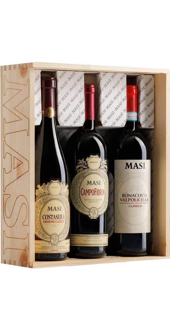 Wooden Box 3 Wines Masi Winery