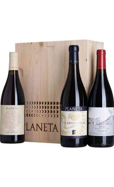 Wooden Box 3 Wines Planeta Winery