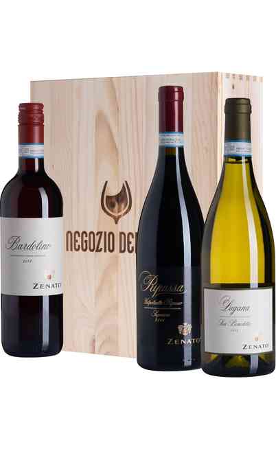 Wooden Box 3 Wines Ripassa, Lugana e Bardolino