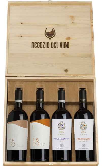 Wooden Box 4 Wines Puglia [San Marzano]