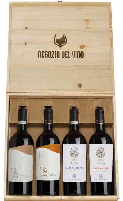 Wooden Box 4 Wines Puglia